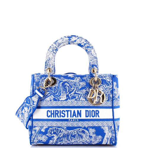 Toile de Jouy Lady D-Lite Bag Embroidered Canvas