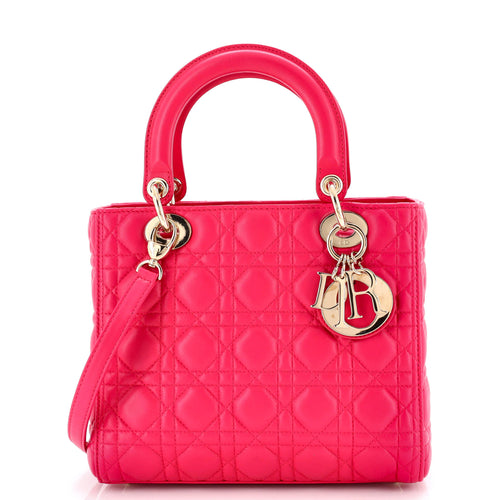 Lady Dior Bag Cannage Quilt Lambskin Medium