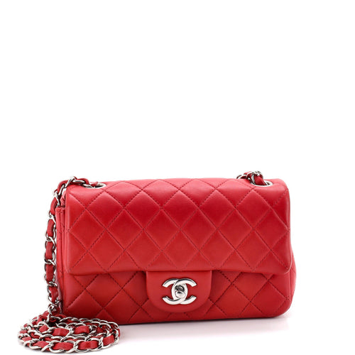 CHANEL Classic Single Flap Bag Quilted Lambskin Mini