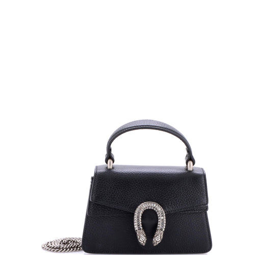 GUCCI Dionysus Top Handle Bag Leather with Crystals Mini