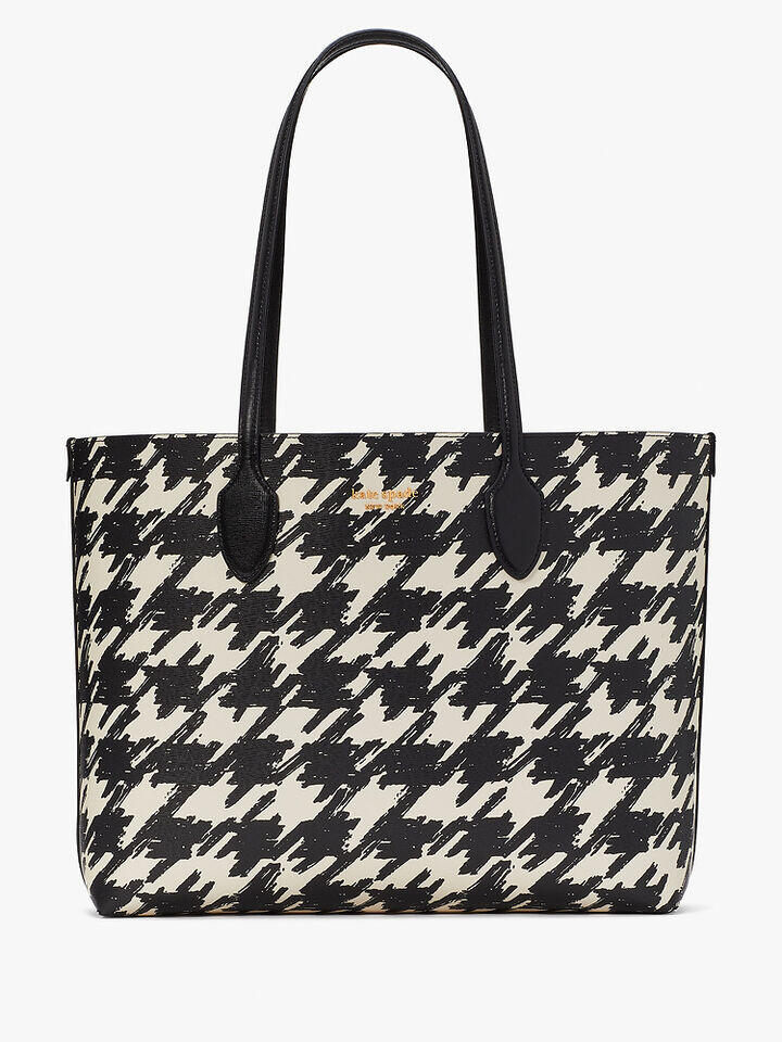 Kate Spade Au Bleecker Painterly Houndstooth Large Tote