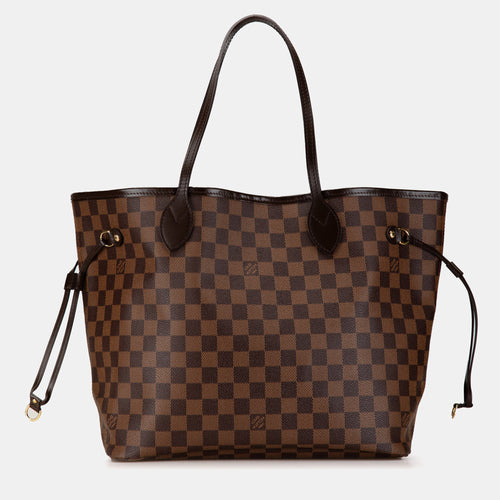 Brown Damier Ebene Canvas Neverfull MM Tote Bag