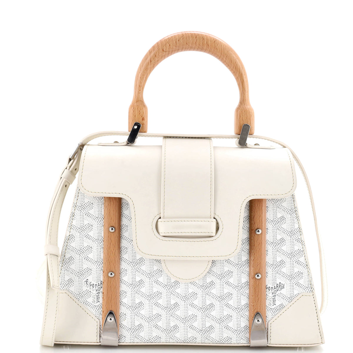 Goyard GOYARD Saigon Top Handle Bag Coated Canvas with Leather PM
