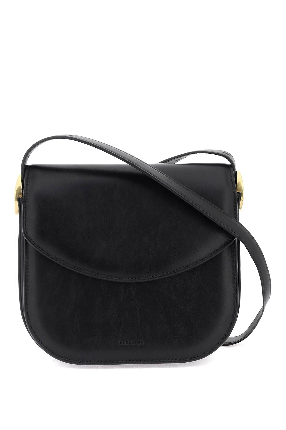 Jil Sander Padded Leather Coin Shoulder Bag With Adjustable Strap