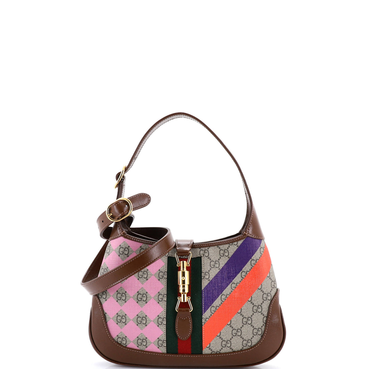 Gucci GUCCI Jackie 1961 Hobo Printed GG Coated Canvas Small