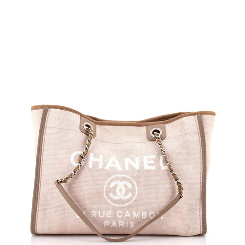 CHANEL Deauville Tote Canvas Medium