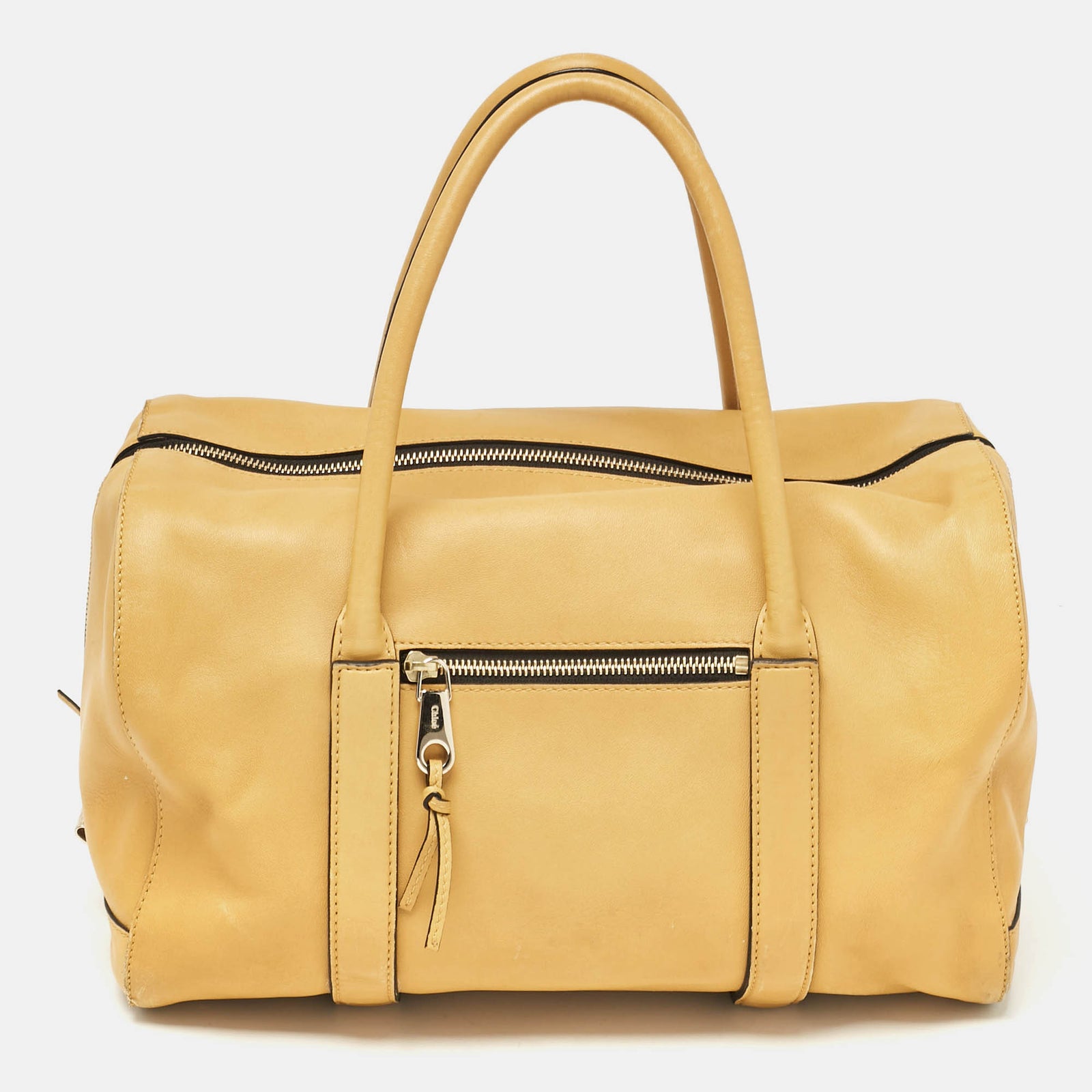 Chloe Yellow Leather Madeleine Satchel