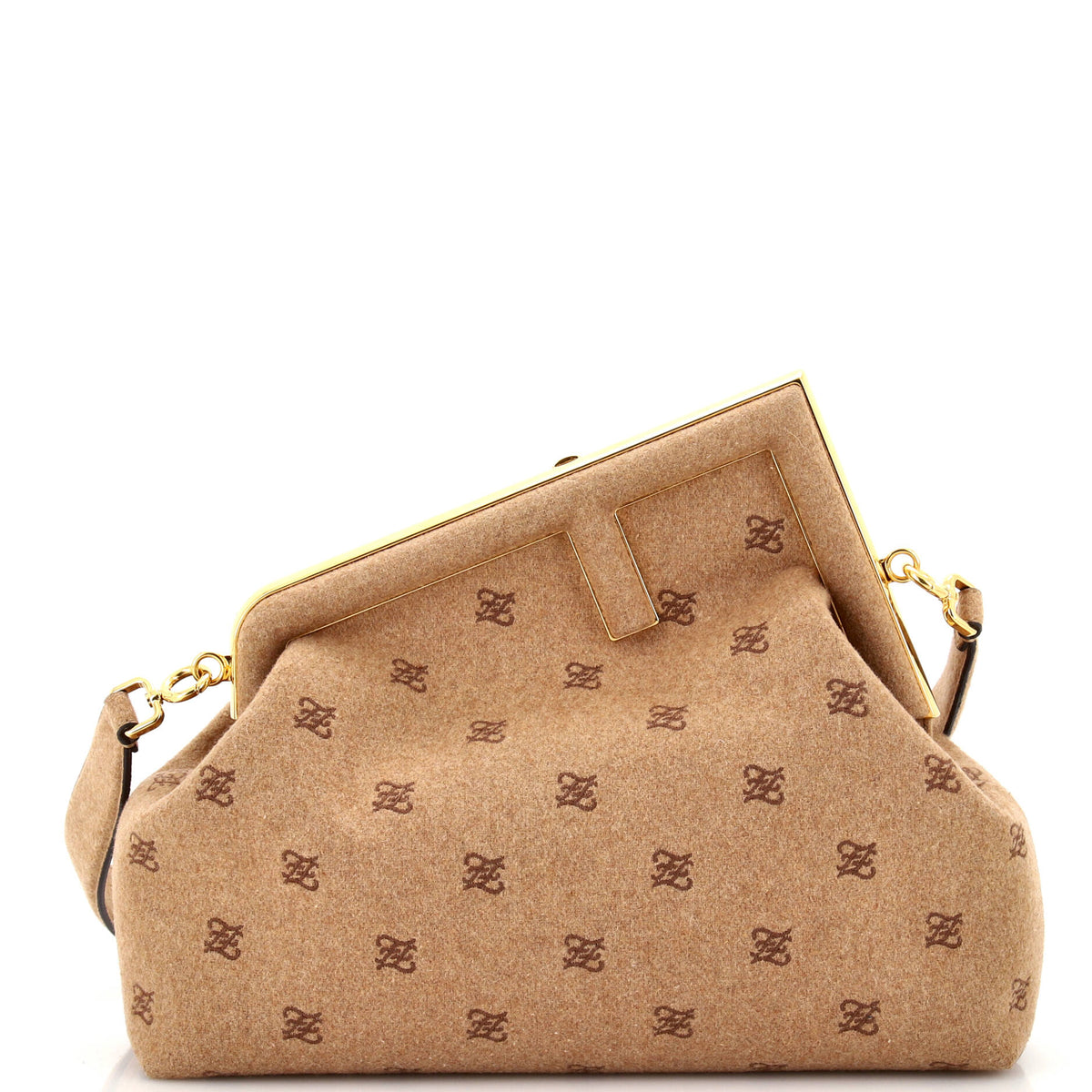 Fendi FENDI First Bag FF Karligraphy Flannel Medium