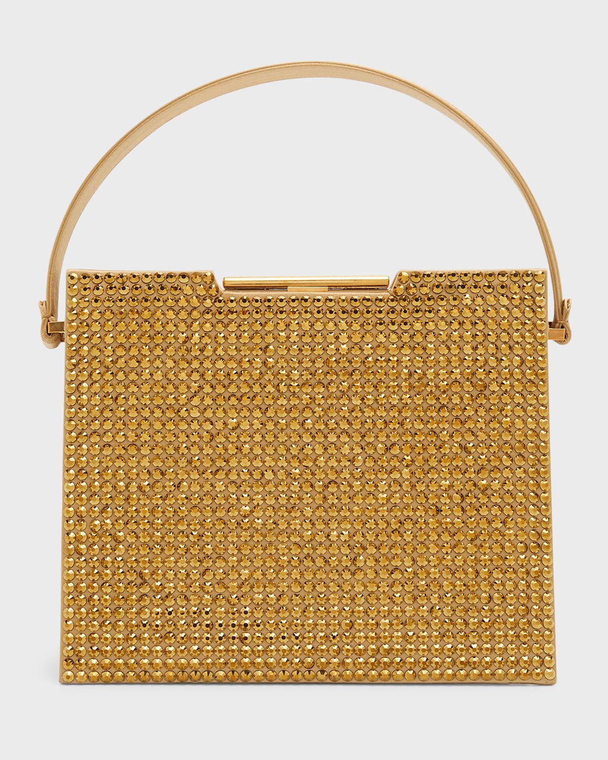 Giorgio Armani Crystal-Embellished Satin Top-Handle Bag