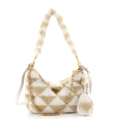 PRADA Re-Edition Shoulder Bag Shearling Mini
