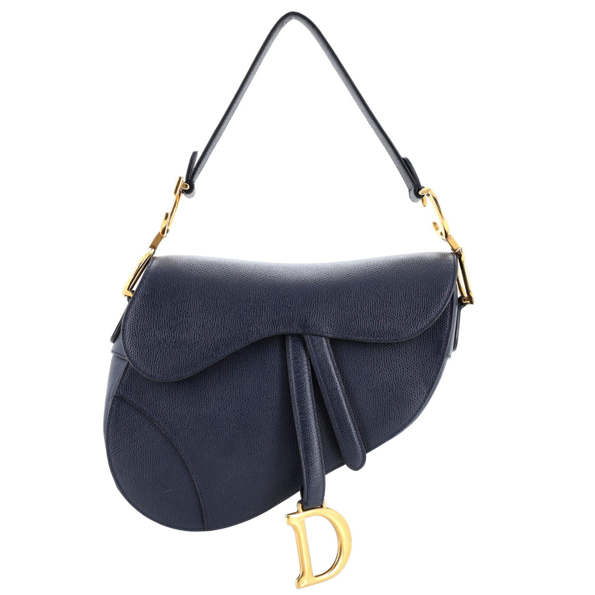 Christian Dior Saddle Handbag Leather Medium