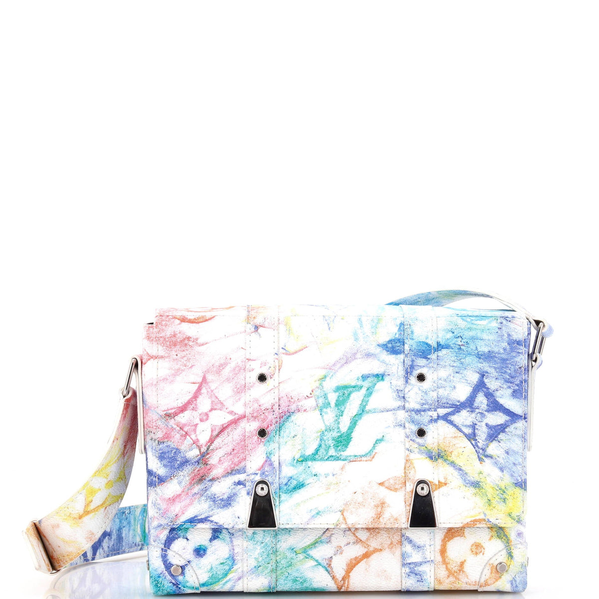 Louis Vuitton Trunk Messenger Bag Limited Edition Monogram Pastel Multicolor