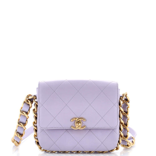 CHANEL Framing Chain Flap Bag Quilted Calfskin Small