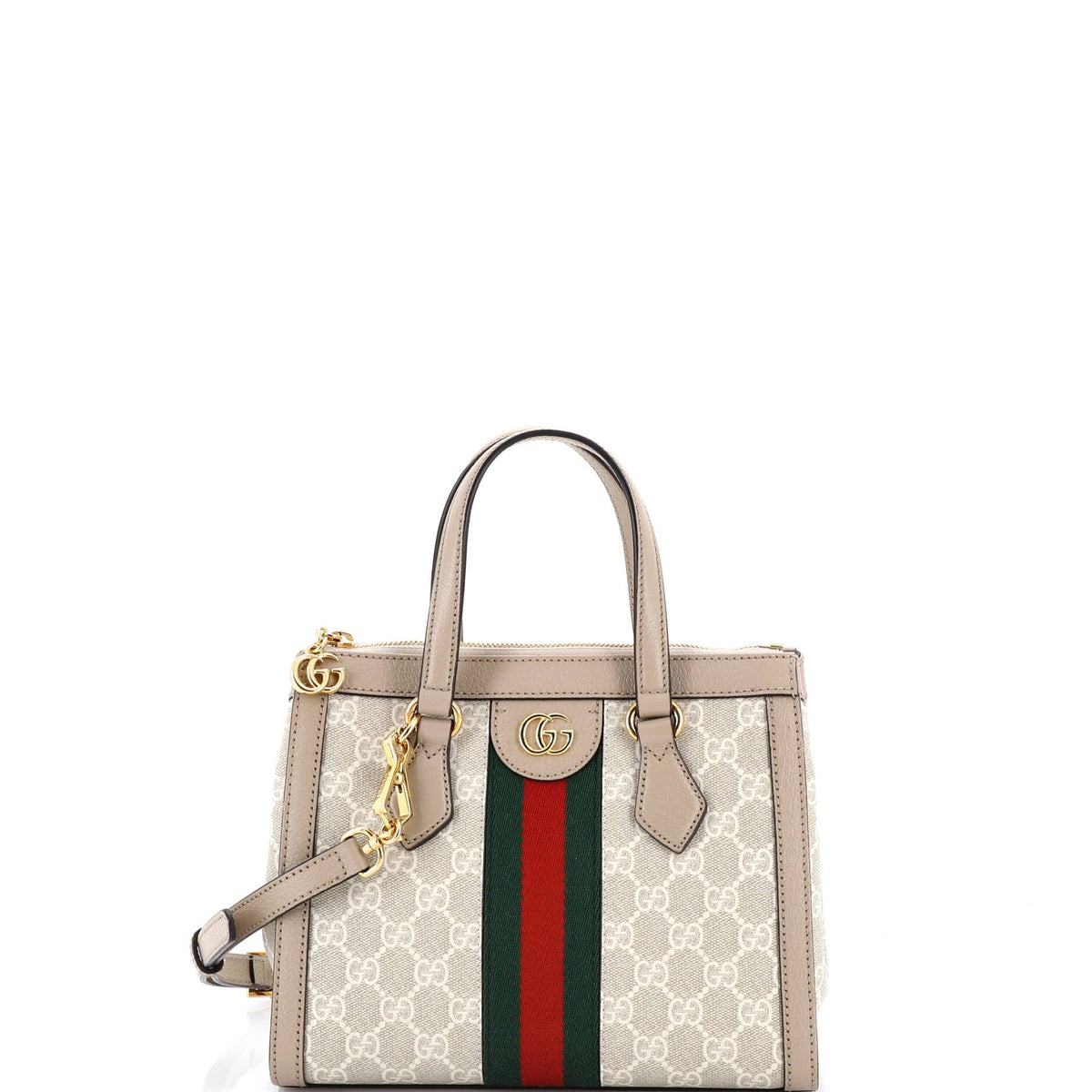 Gucci GUCCI Ophidia Top Handle Tote GG Coated Canvas Small