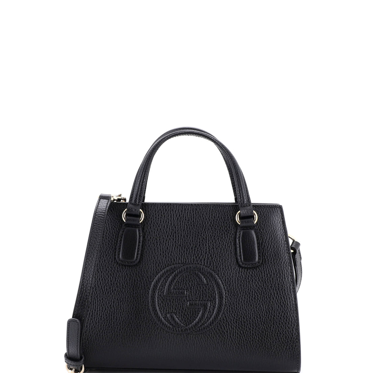 Gucci GUCCI Soho Convertible Top Handle Satchel Leather Small