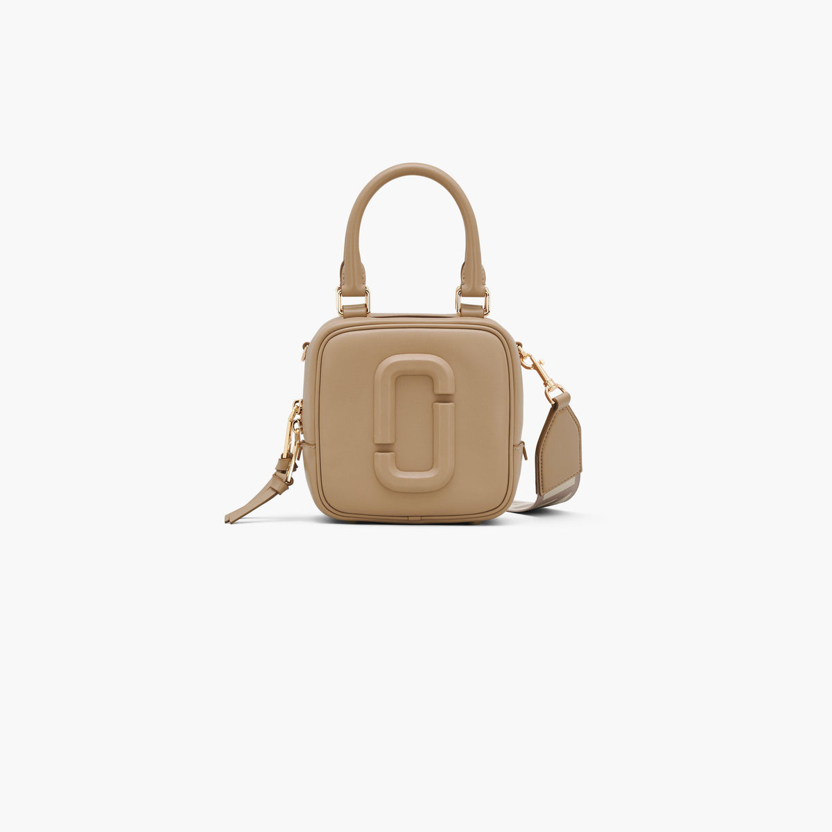 Marc Jacobs The Covered J Marc Cube Bag in Camel