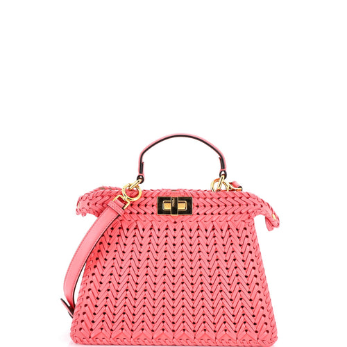 FENDI Peekaboo ISeeU Bag Woven Leather Small