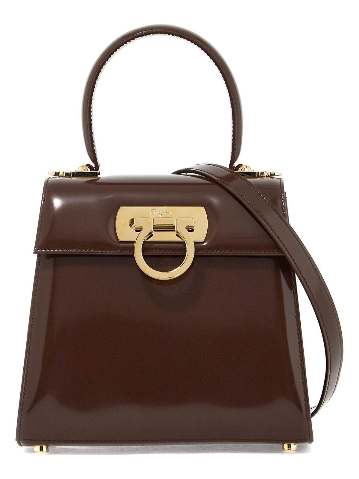 Ferragamo Women's Iconic Top Handle Bag S in Marrone | 2121930762840
