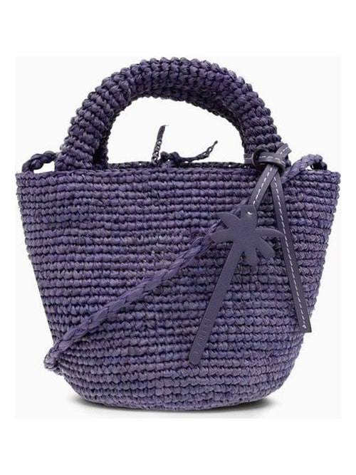 Women's Mini Lavender Bag In Raffia in Purple | V7.8AMNF