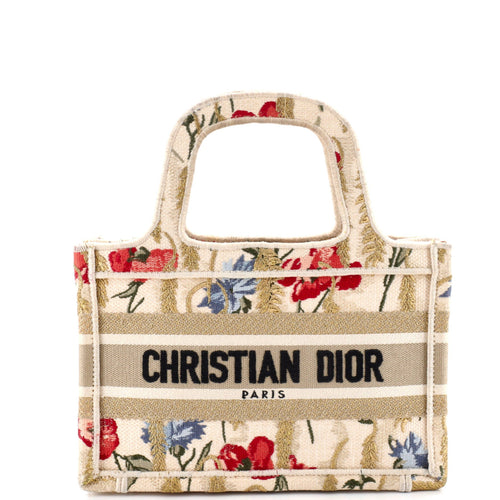 Book Tote Embroidered Canvas Mini