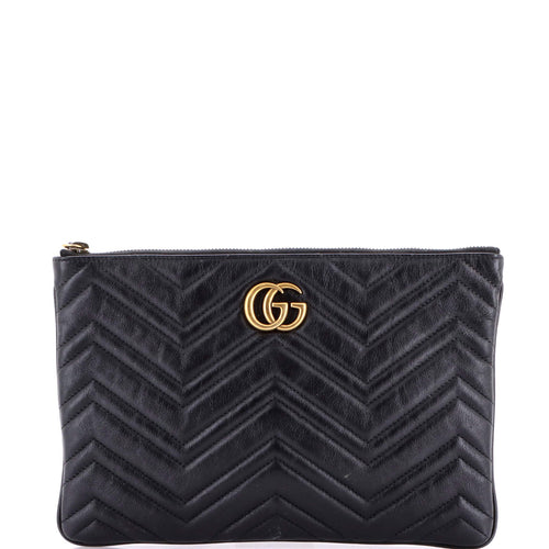 GUCCI GG Marmont Clutch Matelasse Leather