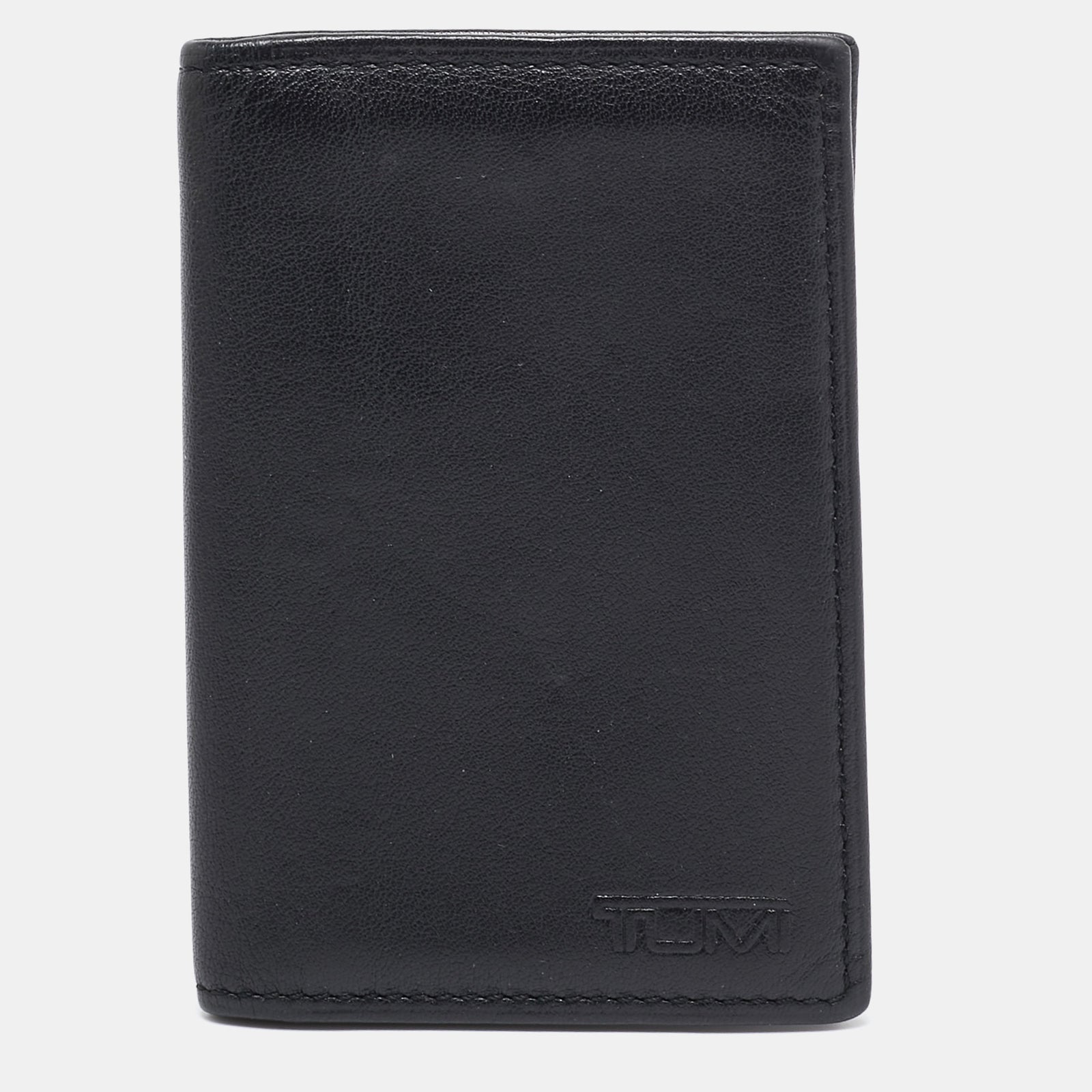 Tumi Black Leather Bifold Card Holder