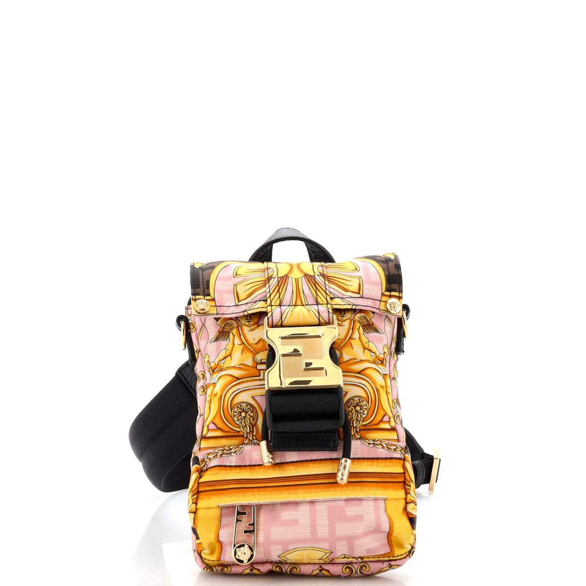 Fendi FENDI x Versace Fendace Fendiness Backpack Printed Zucca Nylon Mini
