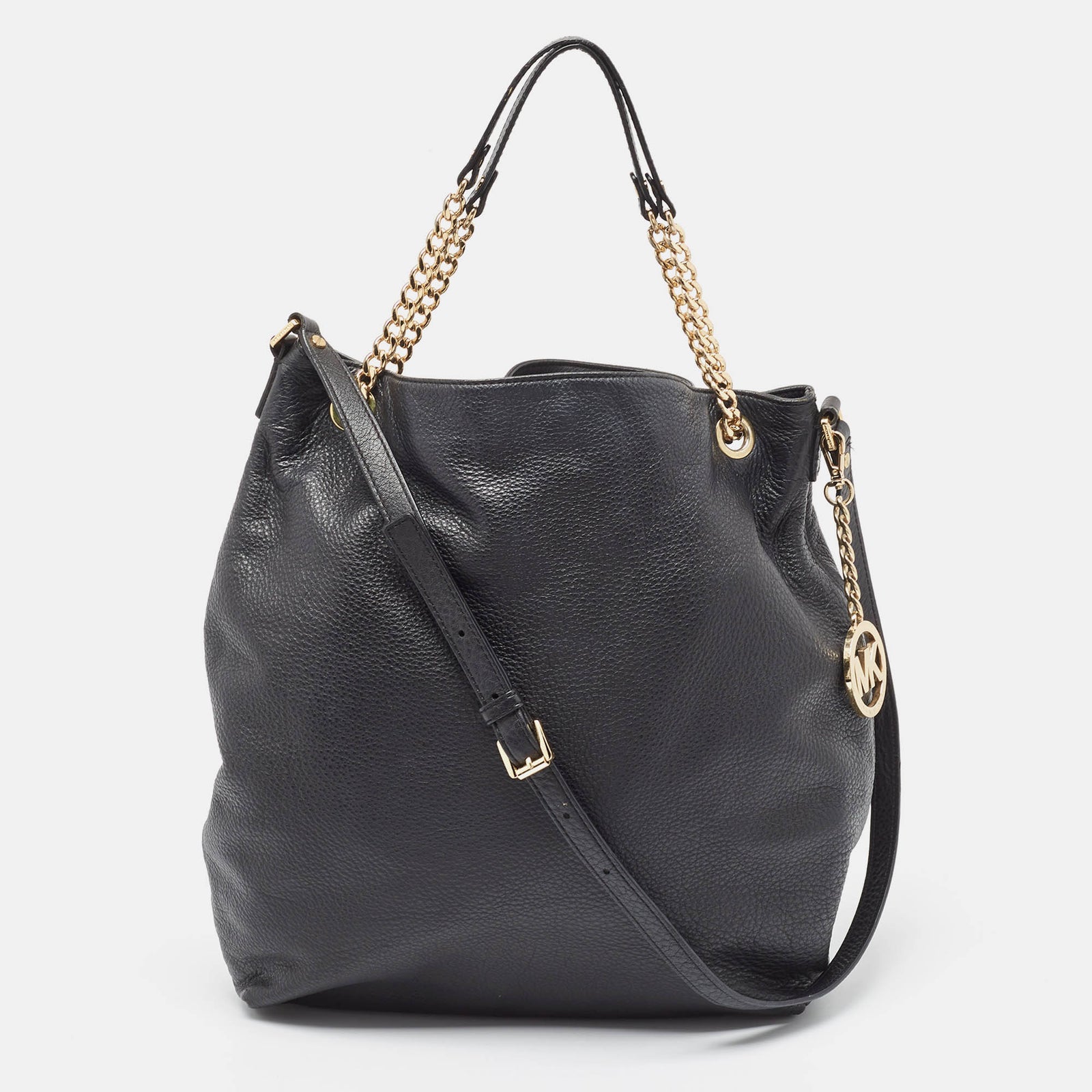 Michael Kors Black Leather Charm Tote