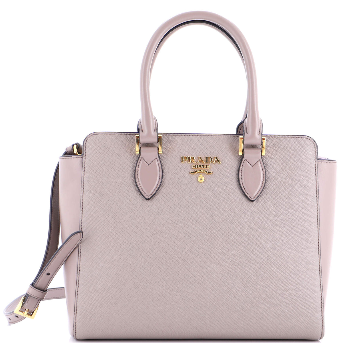Prada PRADA Convertible Tote Saffiano with Soft Calf Small