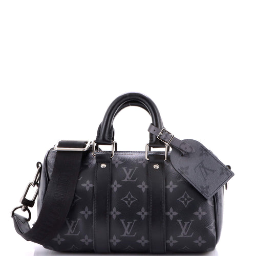 City Keepall Bag Reverse Monogram Eclipse Canvas