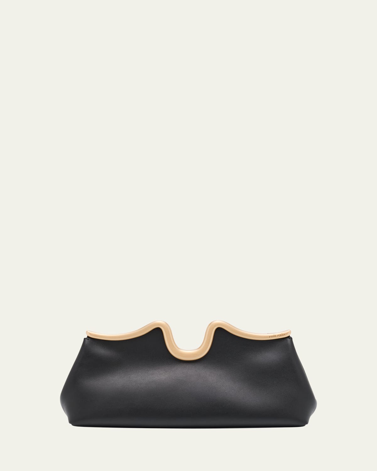 Cult Gaia Valma Sculptural Leather Clutch Bag