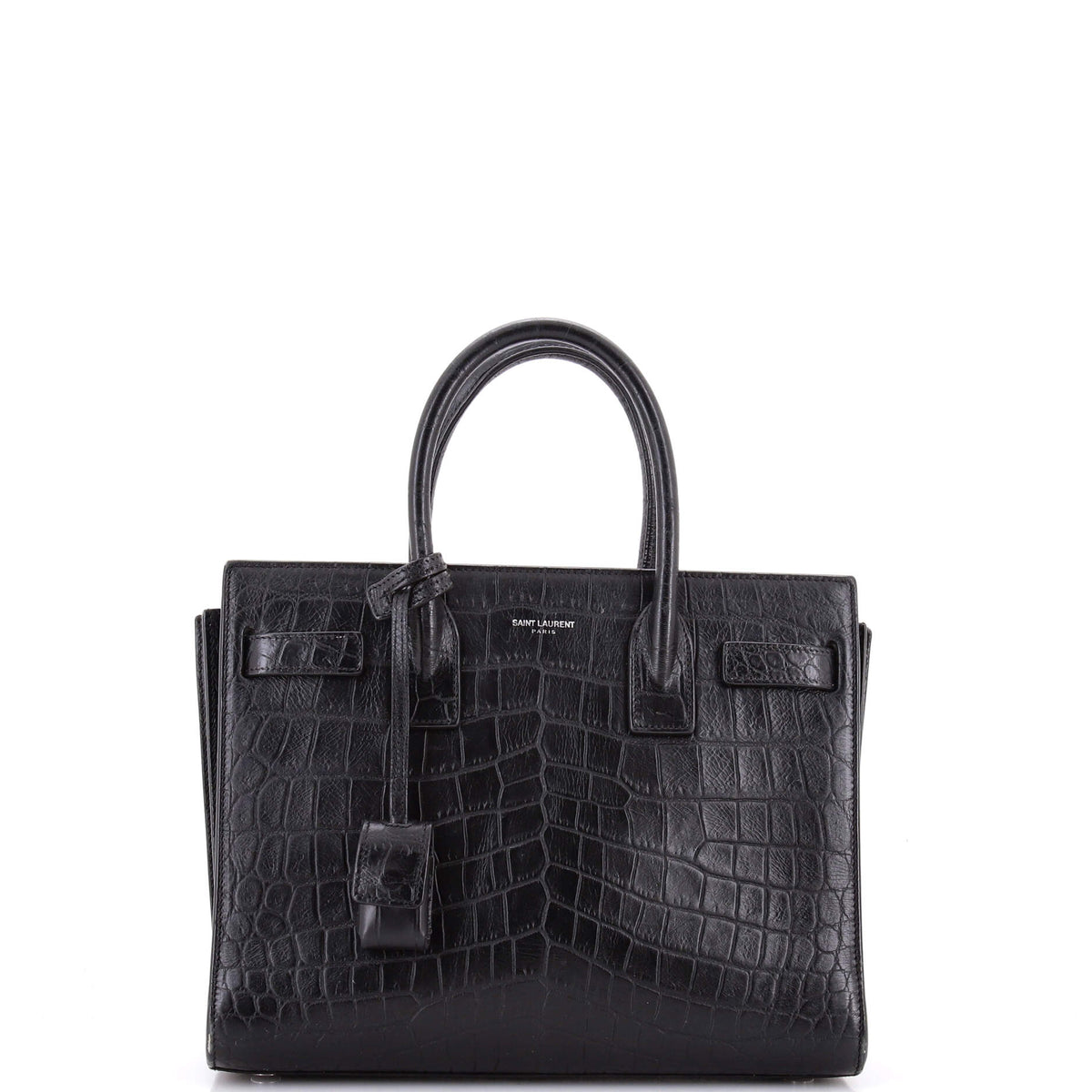 Saint Laurent Sac de Jour NM Bag Crocodile Embossed Leather Baby