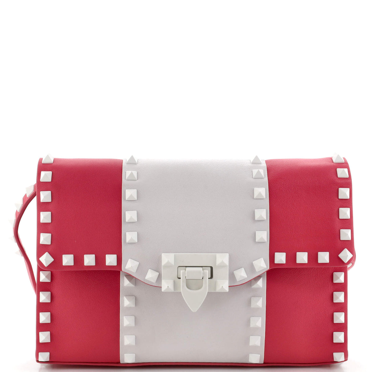 Valentino Garavani VALENTINO GARAVANI Free Rockstud Flip Lock Flap Bag Leather Medium