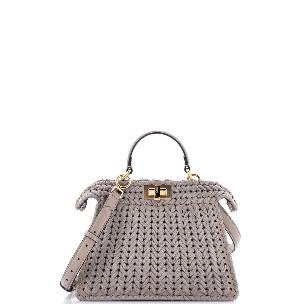 Fendi FENDI Peekaboo ISeeU Bag Raffia Small