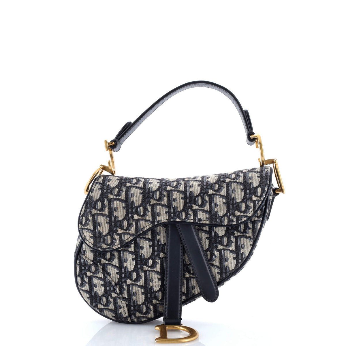 Christian Dior Saddle Handbag Oblique Canvas Mini