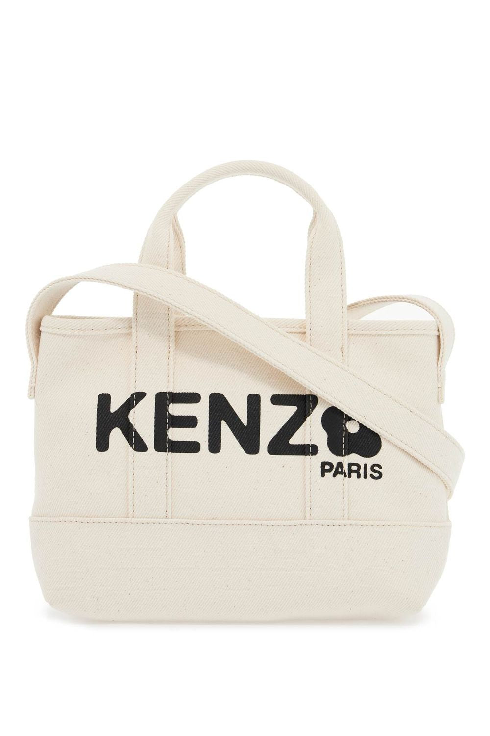 Kenzo Women's Small Utility Denim Tote Bag in Bianco | FE68SA910F36