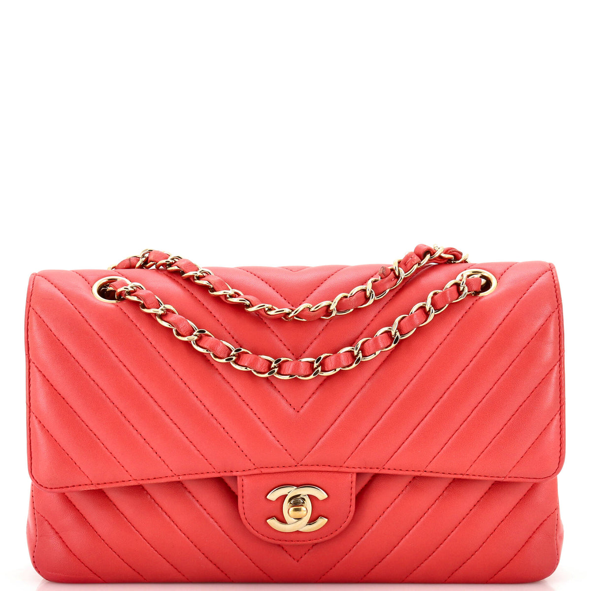 Chanel CHANEL Classic Double Flap Bag Chevron Lambskin Medium