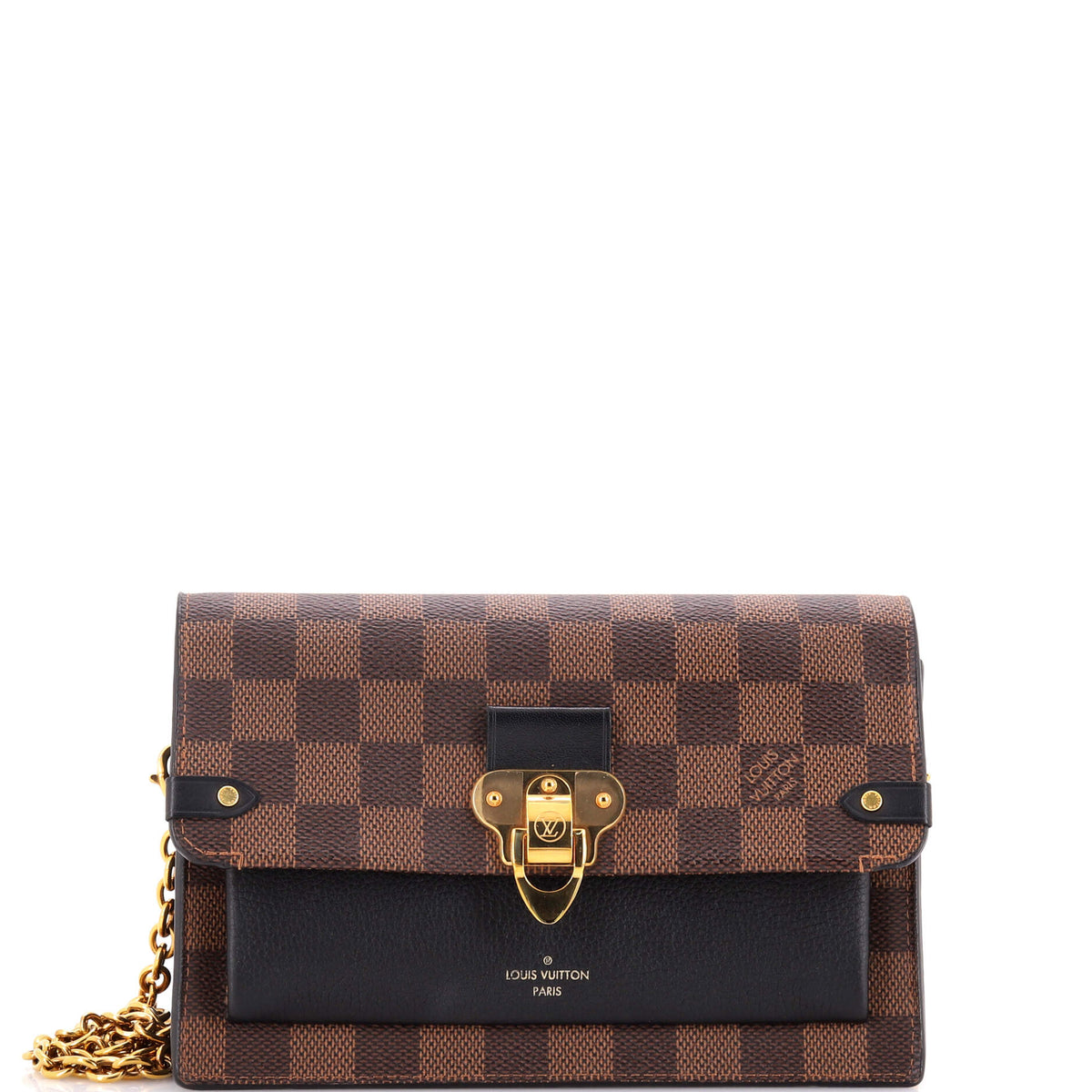 Louis Vuitton Vavin Chain Wallet NM Damier with Leather