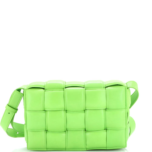 Cassette Crossbody Bag Padded Maxi Intrecciato Leather Small