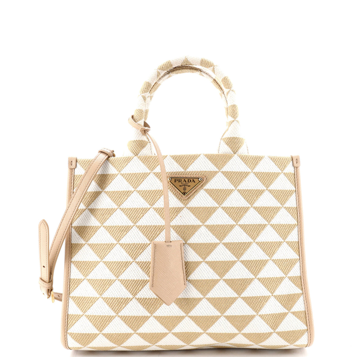 Prada PRADA Symbole Shopper Tote Jacquard Small