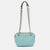 Blue Leather Chain Crossbody Bag