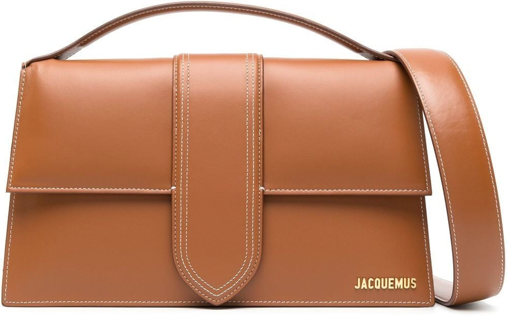Jacquemus Women's Bambinou Leather Shoulder Bag in Brown | Size UNICA | 221BA0143072