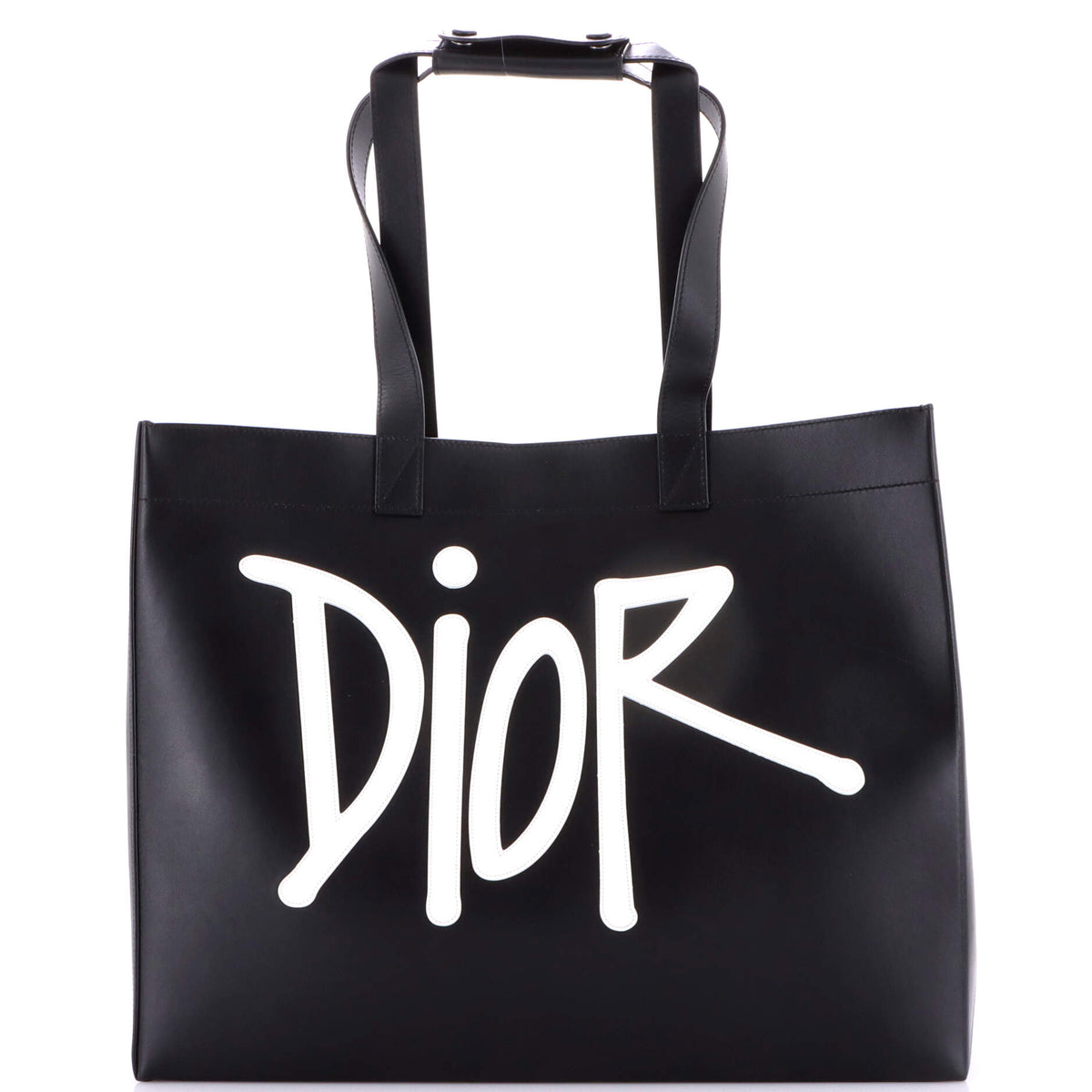 Christian Dior Dior x Shawn Stussy D-Dior Tote Leather with Applique Large