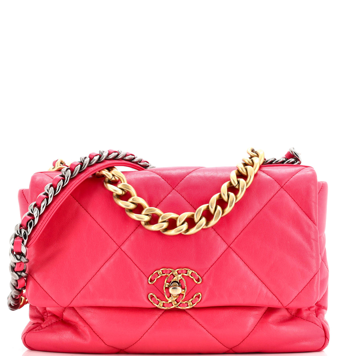 Chanel CHANEL 19 Flap Bag Quilted Leather Large