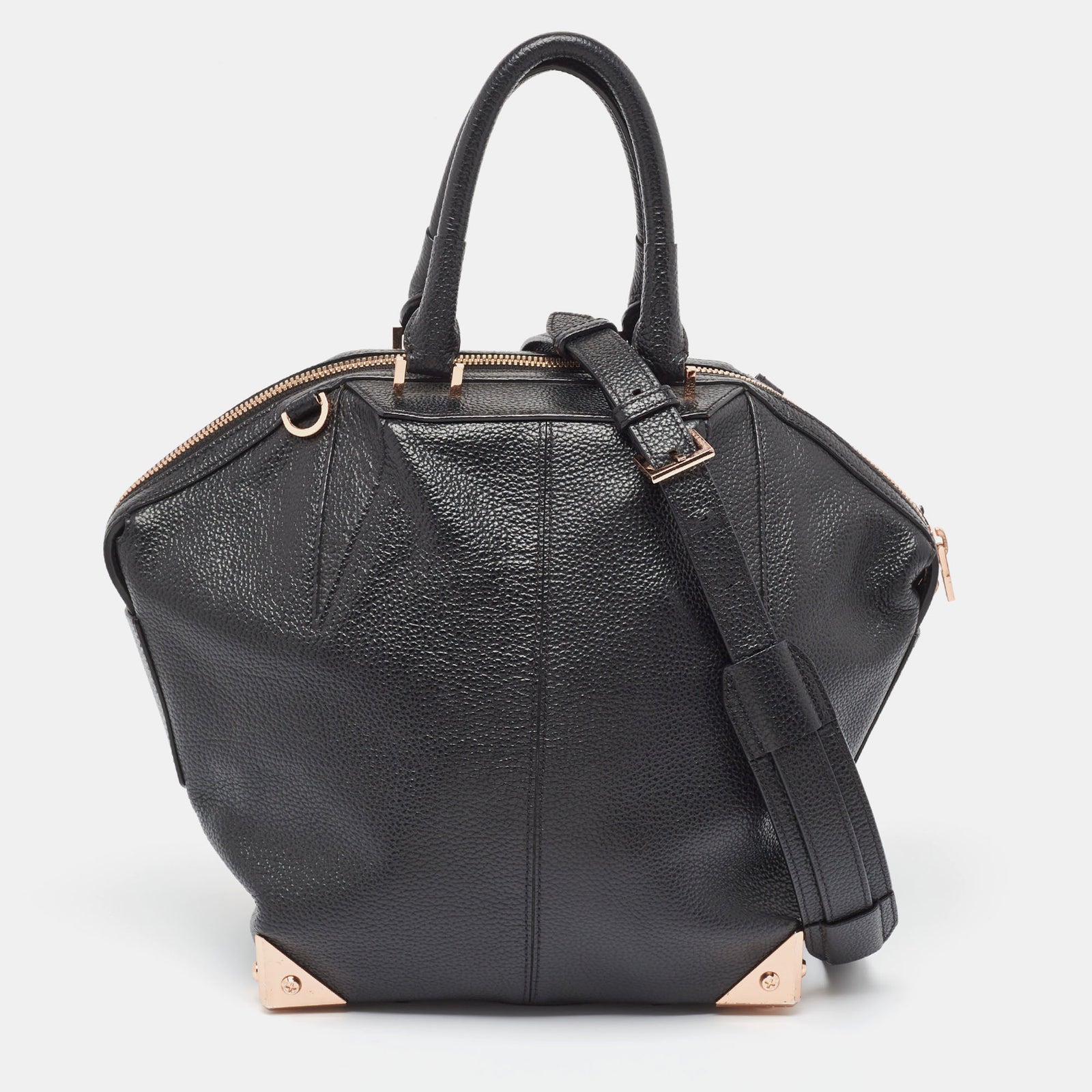 Alexander Wang Black Grain Leather Emile Satchel