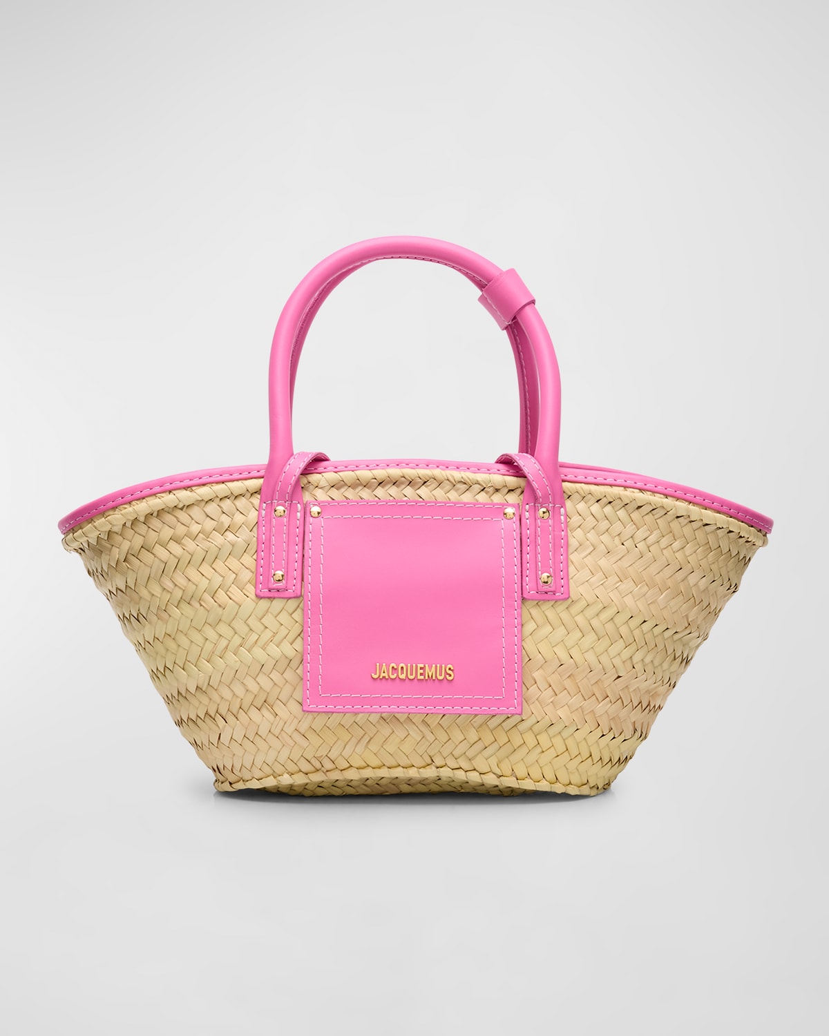 Jacquemus Le Petit Panier Soli Wicker Top-Handle Bag