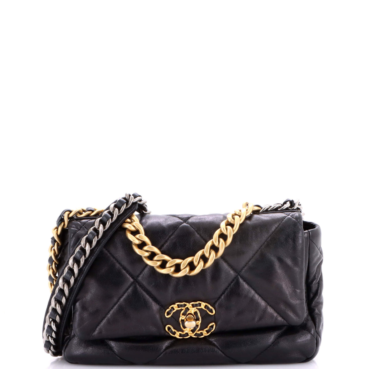 Chanel CHANEL 19 Flap Bag Quilted Leather Medium