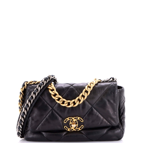 CHANEL 19 Flap Bag Quilted Leather Medium