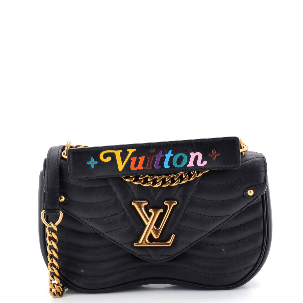 Louis Vuitton New Wave Chain Bag Quilted Leather MM