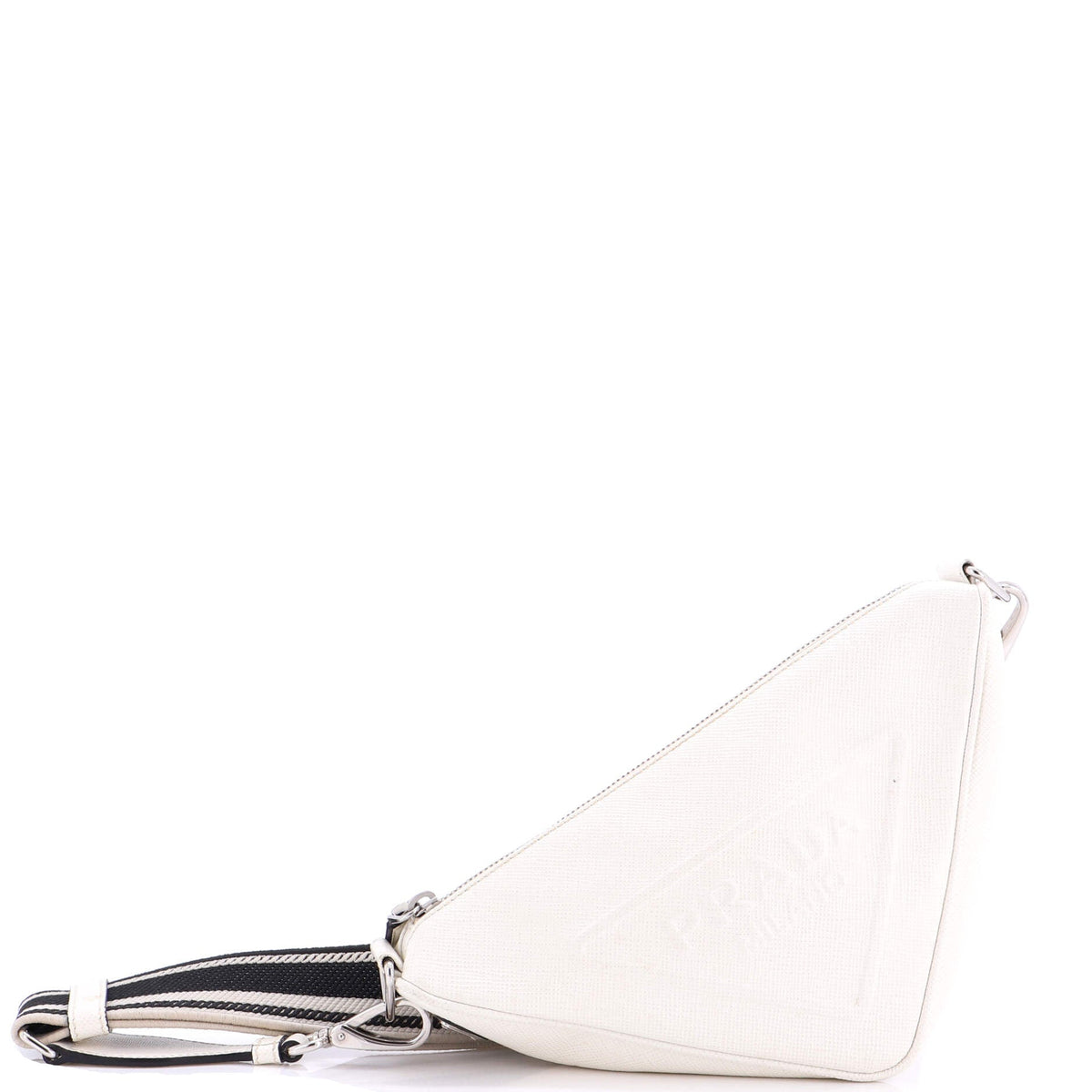 Prada PRADA Triangle Logo Zip Crossbody Bag Saffiano Leather Small